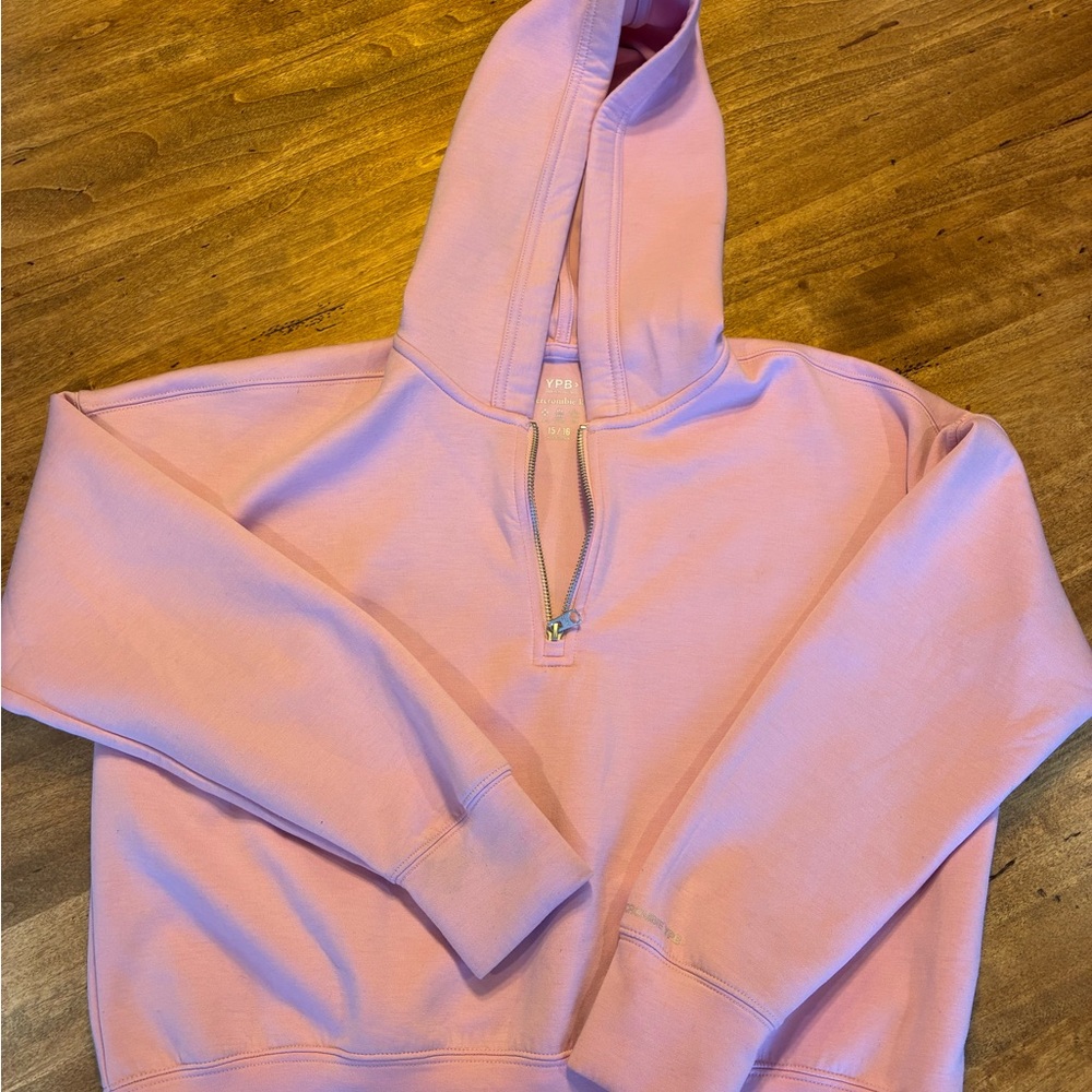 Abercrombie Kids Light Pink Half-Zip Sweater Size 15/16